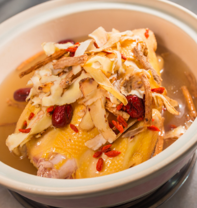 Herbal chicken soup